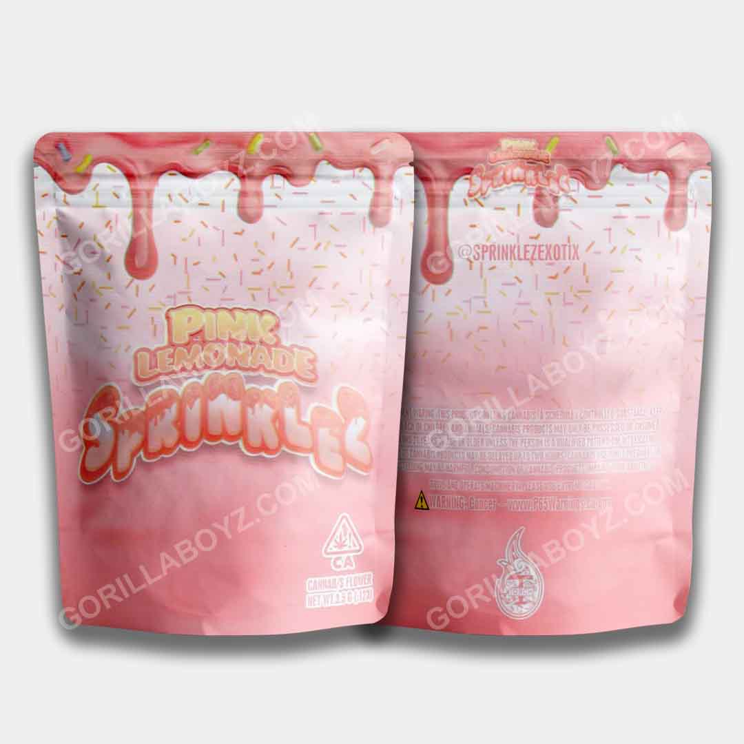 pink lemonade mylar bags 3.5 grams