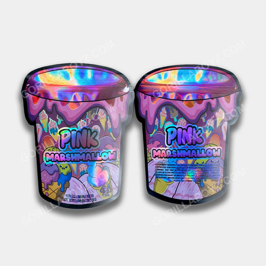 Pink Marshmallow 3.5 gram mylar bags