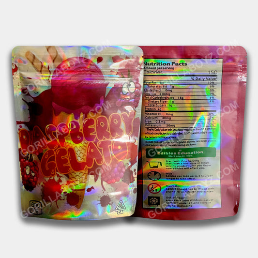 Raspberry Gelato Mylar Bag 600 MG