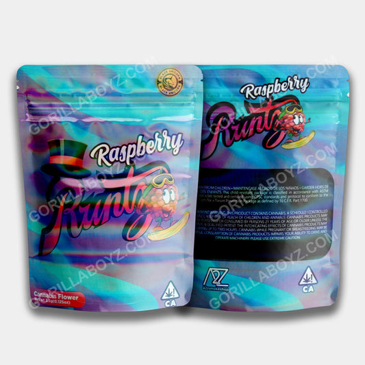Raspberry Runtz mylar bags 3.5 grams