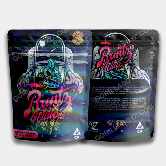 Runtz Gelato mylar bags holographic