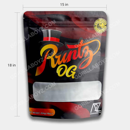 runtz og 16 ounce mylar bags
