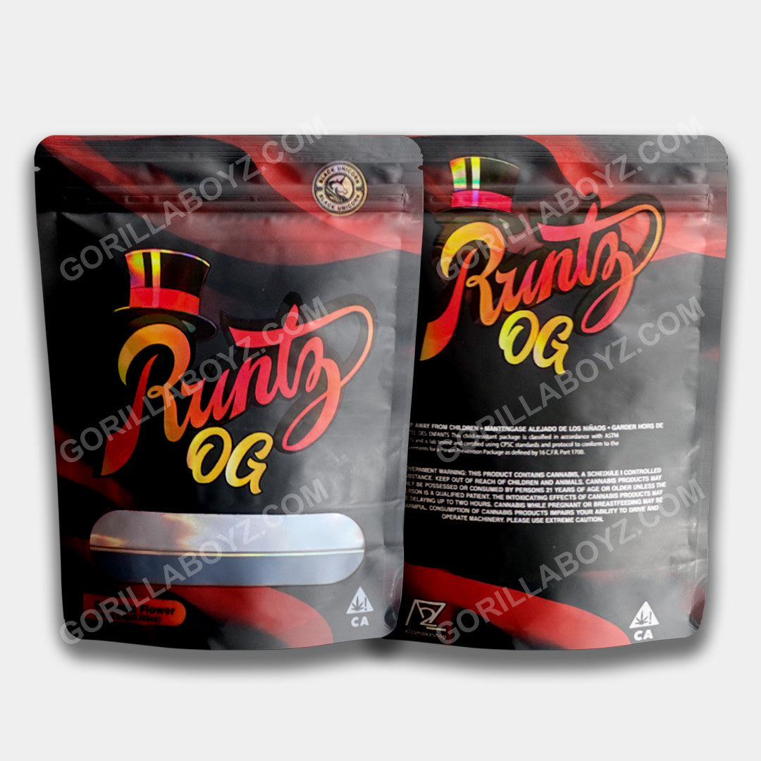 Runtz OG mylar bags 3.5 grams