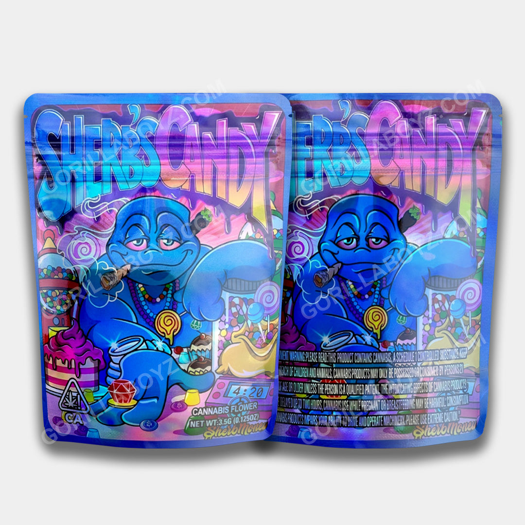 Sherbs Candy mylar bags 3.5 grams