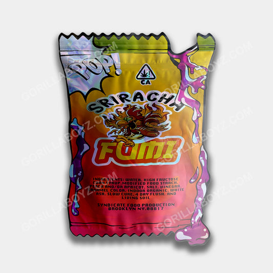 Sriracha mylar bags 16 ounces