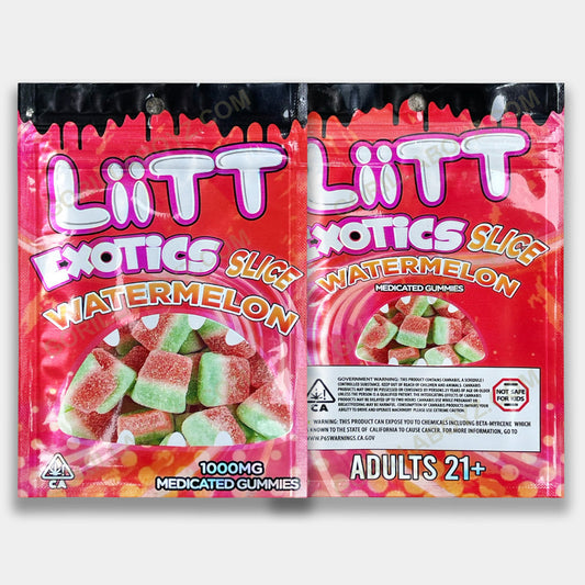 Liit Exotics Slice Watermelon 1000 mg edibles mylar bags