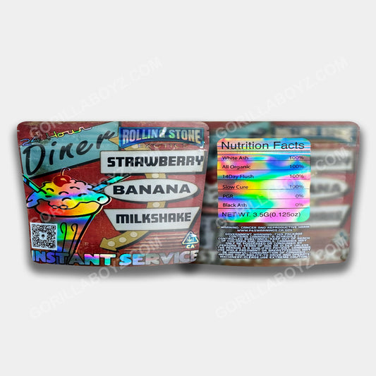 Strawberry Banana Milkeshake 3.5 gram mylar bags