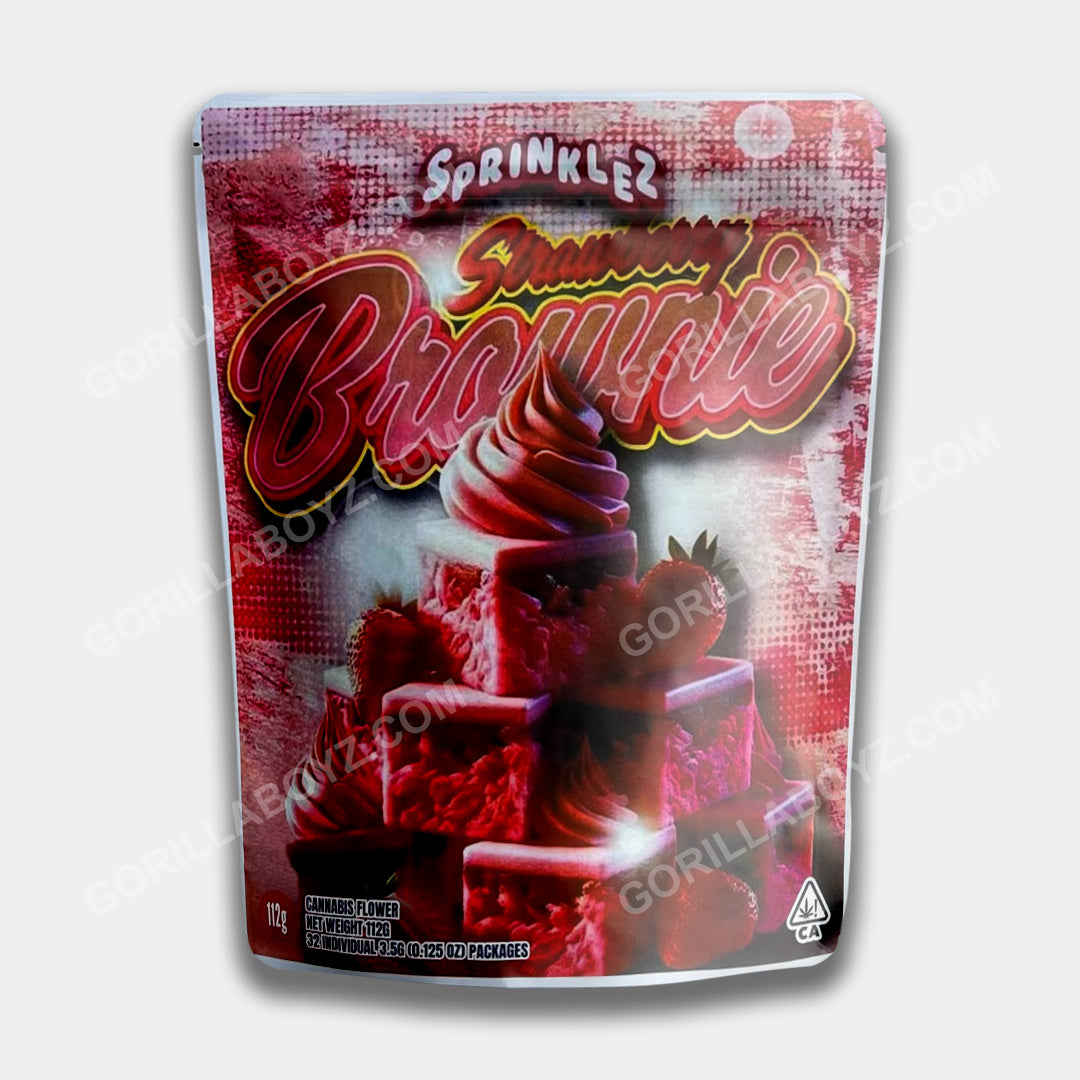 Sprinklez Strawberry Brownie 112 Gram - 1 Pound sticker Mylar Bag