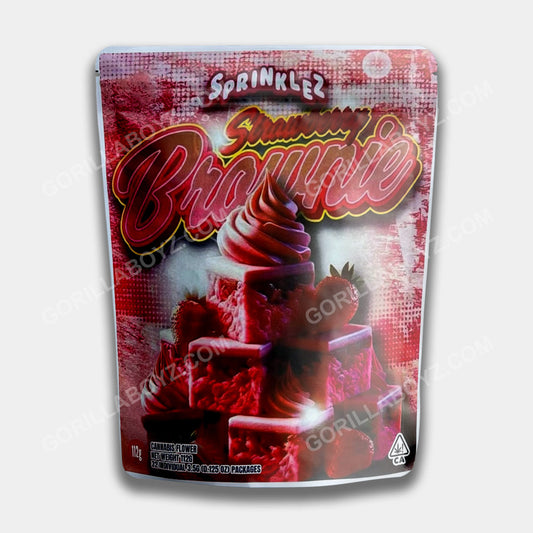 Sprinklez Strawberry Brownie 112 Gram - 1 Pound sticker Mylar Bag