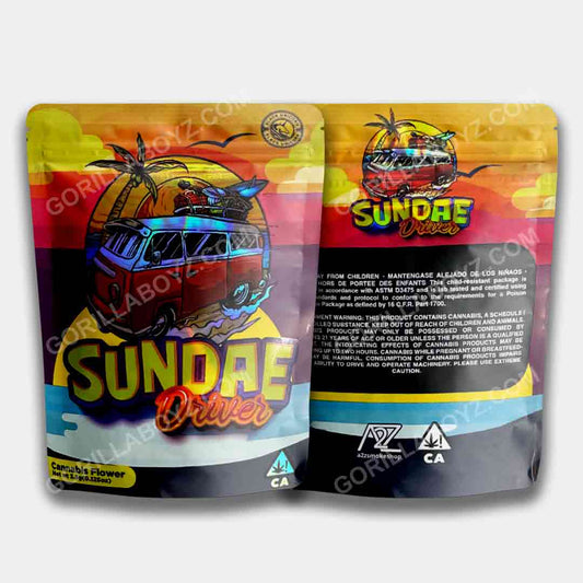 Sundae Driver mylar bags 3.5 grams 