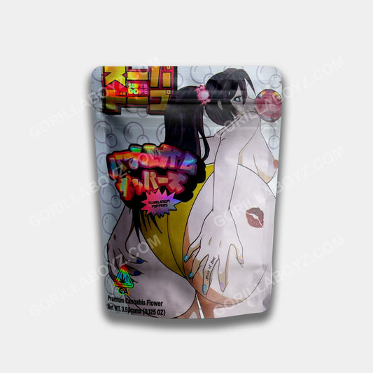 BUBBLEGUM POPPERZ BY SUPERDOPE X HI TECH X FEAR OF BOOF holographic 3.5 grams mylar bags