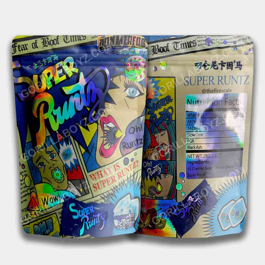 Super runtz mylar bags holographic 1 ounce