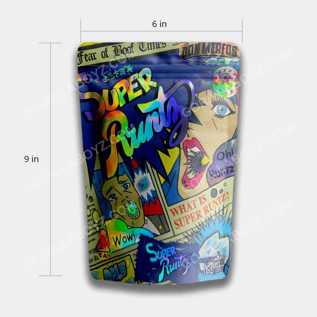 Super runtz holographic 1 ounce mylar bags