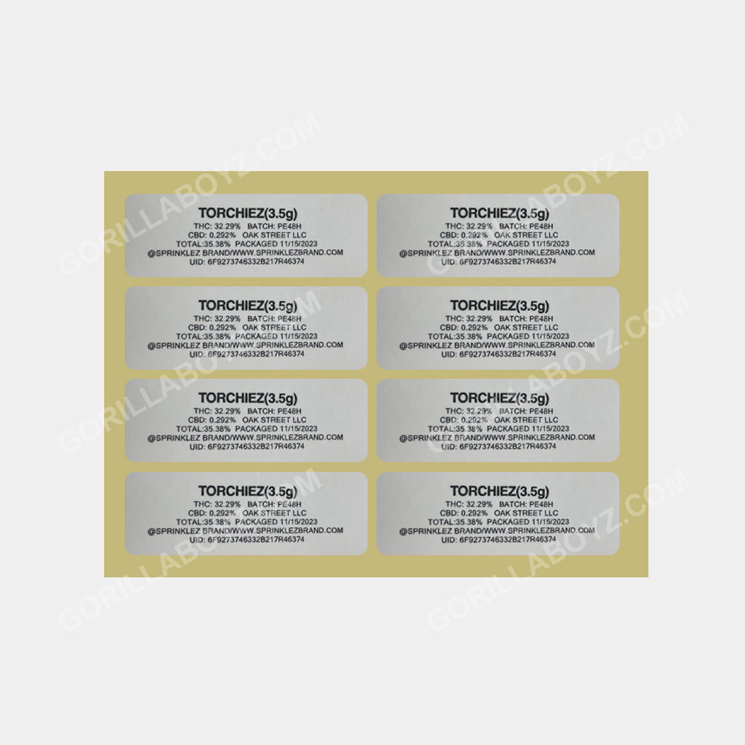 Torchiez stickers for mylar bags