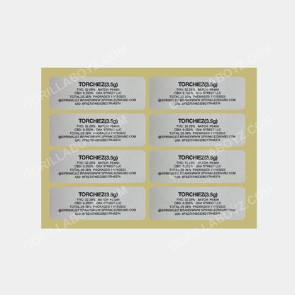Torchiez stickers for mylar bags