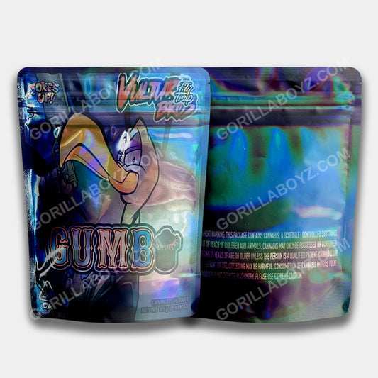Vulture Bros Gumbo (Gunn) mylar bags 3.5 grams holographic