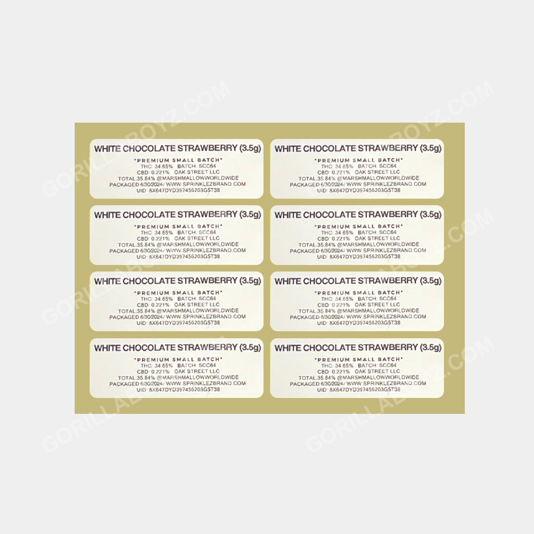 White Chocolate Strawberry Mylar Bag 3.5 Grams