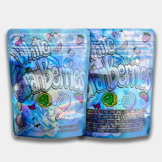 White Granberries mylar bags 3.5 grams