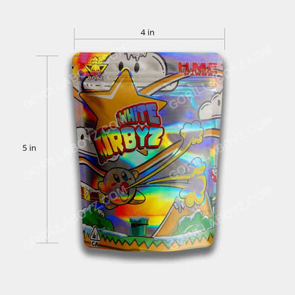 White Kirbyz mylar bags 3.5 grams